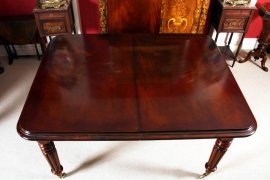 02972d - 3-English-Regency-Dining-Table-&-10-Ballon-Back-Chairs-16